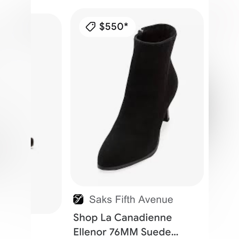 La CANADIENNE black suede pointed steel stiletto